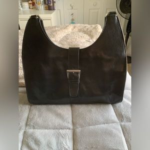 Black leather purse handmade in Italy that has Gucci style that everybody loves.